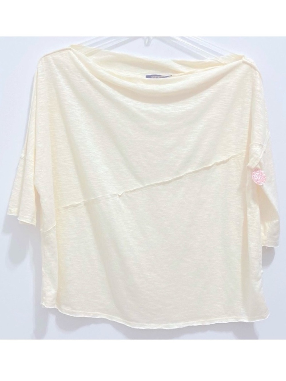 NWT Bluheaven Women’s White Ivory Poplin 3/4 Sleeves Top